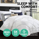 NNEDSZ Bedding Microfiber Microfibre Bamboo Quilt Duvet Cover Doona Winter Super King