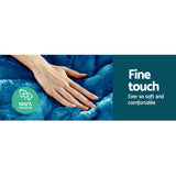 NNEDSZ Bedding Faux Mink Quilt Comforter Winter Weighted Throw Blanket Teal King