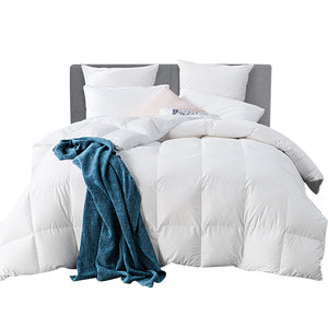 NNEDSZ  Bedding Goose Down Feather Quilt Cover Duvet 800GSM Winter Doona White King