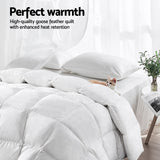 NNEDSZ  Bedding Goose Down Feather Quilt Cover Duvet 800GSM Winter Doona White King