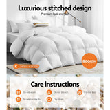NNEDSZ  Bedding Goose Down Feather Quilt Cover Duvet 800GSM Winter Doona White King