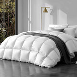 NNEDSZ  Bedding Goose Down Feather Quilt Cover Duvet 800GSM Winter Doona White King