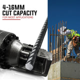NNEMB Hydraulic Portable Electric Rebar Cutter 16mm 850W-RB16T