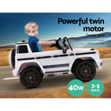 NNEDSZ -Kids Ride On Car Electric AMG G63 Licensed Remote Cars 12V White