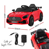 NNEDSZ Kids Ride On Car Mercedes-Benz AMG GTR Electric Toy Cars 12V Red