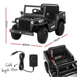 NNEDSZ Rigo Kids Ride On Car Off Road Military Toy Cars 12V Black