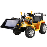 NNEDSZ Kids Ride On Bulldozer Digger Electric Car Yellow