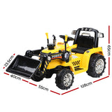 NNEDSZ Kids Ride On Bulldozer Digger Electric Car Yellow