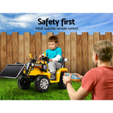 NNEDSZ Kids Ride On Bulldozer Digger Electric Car Yellow