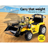 NNEDSZ Kids Ride On Bulldozer Digger Electric Car Yellow