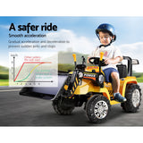 NNEDSZ Kids Ride On Bulldozer Digger Electric Car Yellow