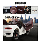 NNEDSZ Bentley  Car Licensed Electric Toys 12V Battery Remote Cars White