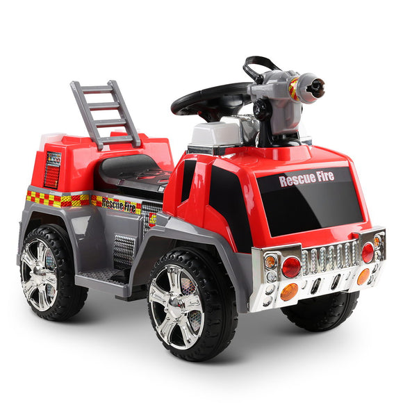 NNEDSZ Kids Ride On Fire Truck Motorbike Motorcycle Car Red Grey