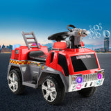 NNEDSZ Kids Ride On Fire Truck Motorbike Motorcycle Car Red Grey