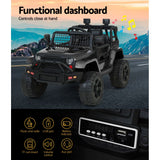 NNEDSZ Kids Ride On Car Electric 12V Car Toys Jeep Battery Remote Control Black