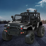 NNEDSZ Kids Ride On Car Electric 12V Car Toys Jeep Battery Remote Control Black