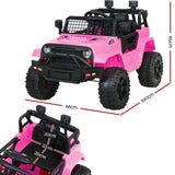 NNEDSZ Kids Ride On Car Electric 12V Car Toys Jeep Battery Remote Control Pink