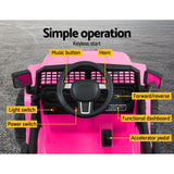 NNEDSZ Kids Ride On Car Electric 12V Car Toys Jeep Battery Remote Control Pink