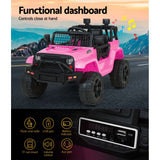 NNEDSZ Kids Ride On Car Electric 12V Car Toys Jeep Battery Remote Control Pink