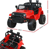 NNEDSZ Kids Ride On Car Electric 12V Car Toys Jeep Battery Remote Control Red