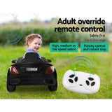 NNEDSZ Kids Ride On Car Electric Toys 12V Battery Remote Control Black MP3 LED