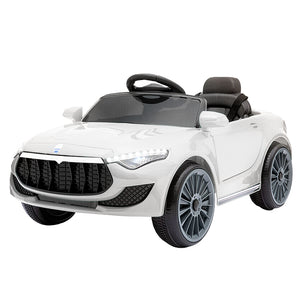 NNEDSZ Kids Ride On Car Electric Toys 12V Battery Remote Control White MP3 LED