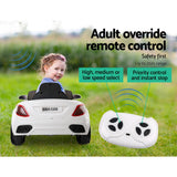NNEDSZ Kids Ride On Car Electric Toys 12V Battery Remote Control White MP3 LED
