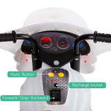 NNEDSZ Kids Ride On Motorbike Motorcycle Car Toys White