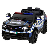NNEDSZ  Kids Ride On Car Inspired Patrol Police Electric Powered Toy Cars Black