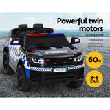 NNEDSZ  Kids Ride On Car Inspired Patrol Police Electric Powered Toy Cars Black