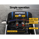 NNEDSZ  Kids Ride On Car Inspired Patrol Police Electric Powered Toy Cars Black