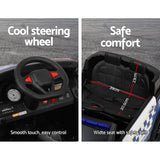 NNEDSZ  Kids Ride On Car Inspired Patrol Police Electric Powered Toy Cars Black