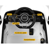 NNEDSZ Kids Ride On Car Audi R8 Licensed Sports Electric Toy Cars 12V Battery White