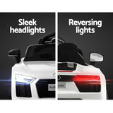 NNEDSZ Kids Ride On Car Audi R8 Licensed Sports Electric Toy Cars 12V Battery White