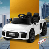 NNEDSZ Kids Ride On Car Audi R8 Licensed Sports Electric Toy Cars 12V Battery White