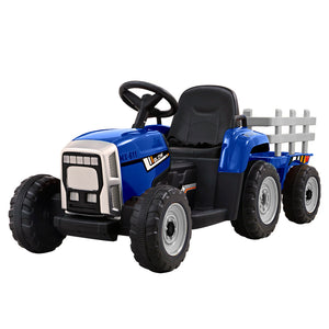 NNEDSZ Ride On Car Tractor Toy Kids Electric Cars 12V Battery Child Toddlers Blue