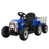 NNEDSZ Ride On Car Tractor Toy Kids Electric Cars 12V Battery Child Toddlers Blue