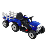 NNEDSZ Ride On Car Tractor Toy Kids Electric Cars 12V Battery Child Toddlers Blue