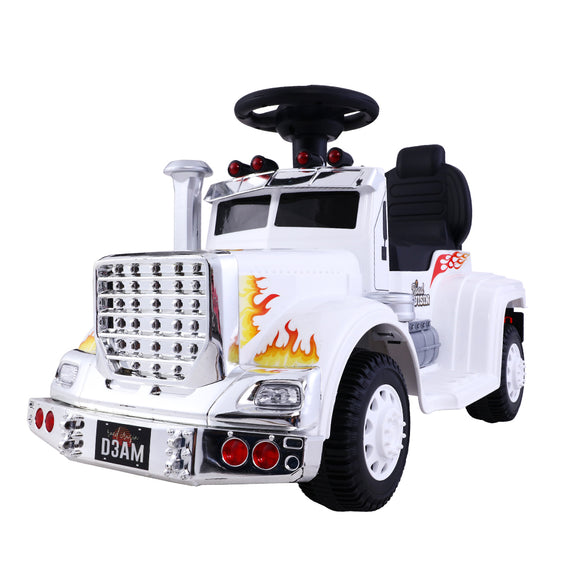 NNEDSZ Ride On Cars Kids Electric Toys Car Battery Truck Childrens Motorbike Toy Rigo White