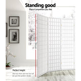 NNEDSZ 8 Panel Room Divider Privacy Screen Dividers Stand Oriental Vintage White