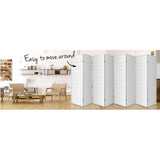 NNEDSZ 8 Panel Room Divider Privacy Screen Dividers Stand Oriental Vintage White