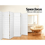 NNEDSZ 8 Panel Room Divider Privacy Screen Dividers Stand Oriental Vintage White