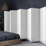 NNEDSZ 8 Panel Room Divider Privacy Screen Dividers Stand Oriental Vintage White