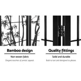 NNEDSZ 3 Panel Room Divider Screen Privacy Dividers Pine Wood Stand Shoji Bamboo Black White
