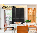 NNEDSZ 3 Panel Room Divider Screen Privacy Wood Dividers Timber Stand Black