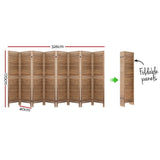 NNEDSZ Room Divider Screen 8 Panel Privacy Wood Dividers Stand Bed Timber Brown