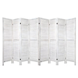 NNEDSZ Room Divider Screen 8 Panel Privacy Wood Dividers Stand Bed Timber White