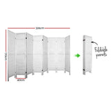 NNEDSZ Room Divider Screen 8 Panel Privacy Wood Dividers Stand Bed Timber White