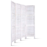 NNEDSZ Room Divider Privacy Screen Foldable Partition Stand 4 Panel White