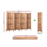 NNEDSZ Room Divider Screen 8 Panel Privacy Dividers Shelf Wooden Timber Stand